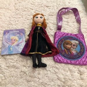 Ty Beanie Bundle Anna Sparkle Frozen 2 Plush, Frozen Elsa book,  Elsa & Anna bag